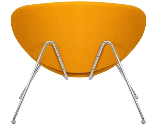 Кресло дизайнерское 72-LMO EMILY, цвет сиденья жетлый (AF13), цвет основания хромированная сталь Dobrin, жёлтый/винил, ножки/металл/хром, размеры - ****810*780 фото 5