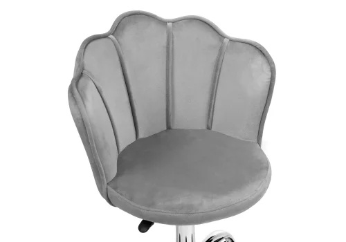 Компьютерное кресло Bud grey 15301 Woodville, серый/велюр, ножки/металл/хром, размеры - *850***550*470 фото 5