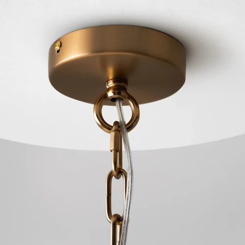 Люстра подвесная Aster MOD007PL-08G Maytoni прозрачная янтарная на 8 ламп, основание золотое в стиле арт-деко современный фото 9