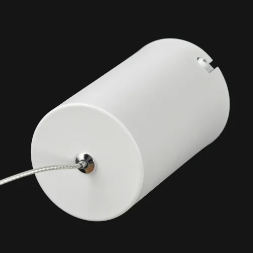 Люстра подвесная LED Hardin LSP-7426 Lussole белая на 1 лампу, основание белое в стиле современный хай-тек минимализм кольца фото 3