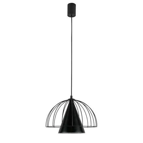 Светильник подвесной Iris LH012096 LightHall чёрный на 1 лампу, основание чёрное в стиле современный 