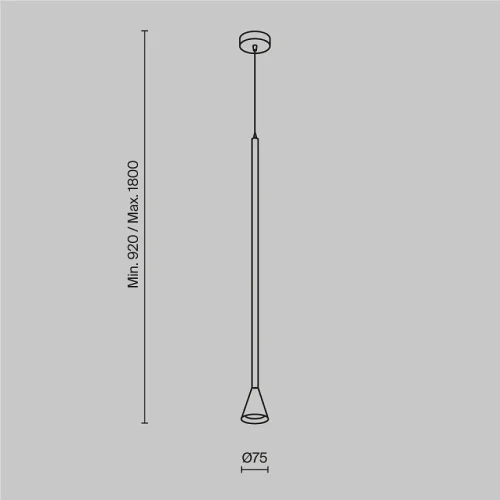 Светильник подвесной Arrow P064PL-01W Maytoni белый на 1 лампу, основание белое в стиле хай-тек фото 4 Светильник подвесной Arrow P064PL-01W Maytoni белый на 1 лампу, основание белое в стиле хай-тек фото 4