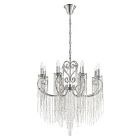 Люстра подвесная Wonderland 10405/8 LOFT IT без плафона на 8 ламп, основание никель в стиле арт-деко 