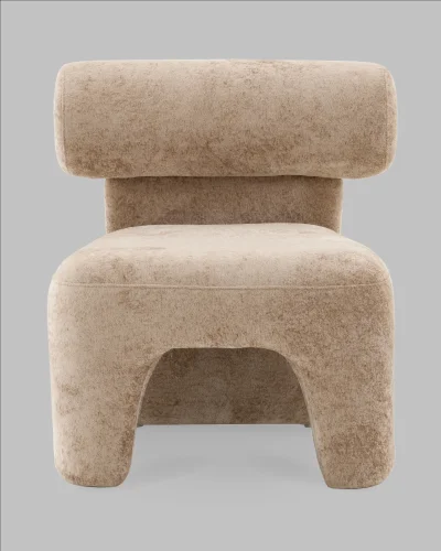 Кресло лаунж Voma, мокка УТ000041679 Stool Group, мокка/велюр, ножки/ткань/бежевый, размеры - *****мм фото 2