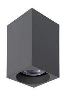 Светильник накладной Delto 09916/06/36 Lucide серый 1 лампа, основание серое в стиле современный квадратный