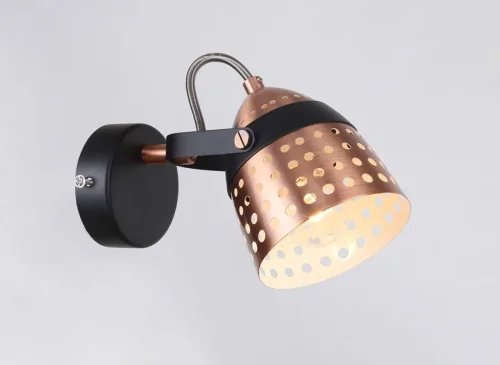 Бра 1138/1A Escada медь на 1 лампа, основание чёрное в стиле лофт  фото 3