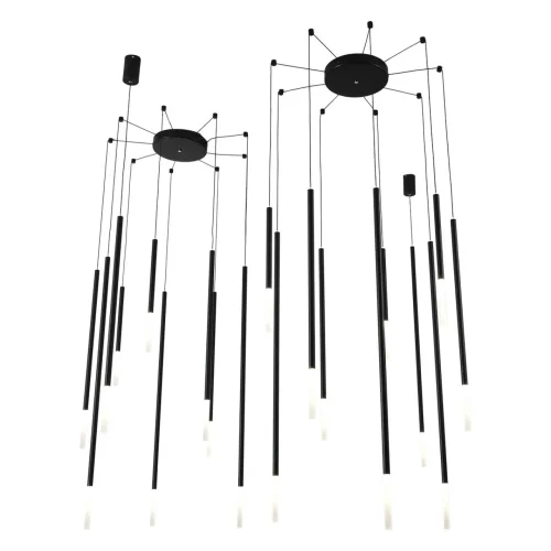Люстра подвесная Стик (Stick) 8400/27L Lumion белая на 9 ламп, основание чёрное в стиле минимализм паук фото 5 Люстра подвесная Стик (Stick) 8400/27L Lumion белая на 9 ламп, основание чёрное в стиле минимализм паук фото 5