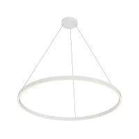 Светильник подвесной LED Rim MOD058PL-L54WK Maytoni белый на 1 лампу, основание белое в стиле современный хай-тек минимализм кольца