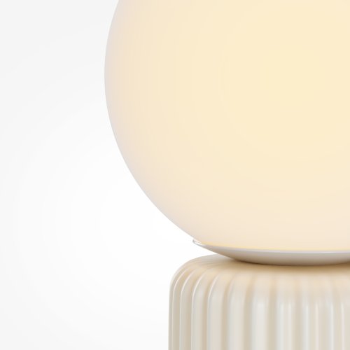 Настольная лампа LED аккумуляторная Omaggio MOD404RL-L3BG3K Maytoni белая на 1 лампу, основание бежевое керамика металл в стиле современный шар фото 2