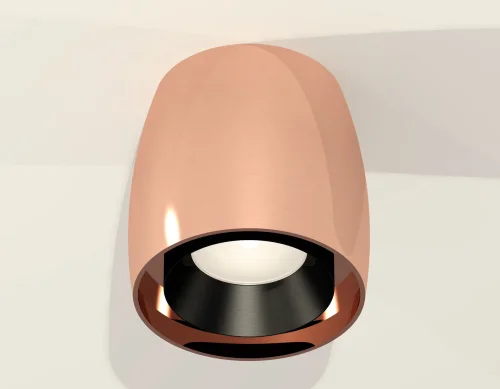 Светильник накладной Techno spot XS1144001 Ambrella light золотой розовый 1 лампа, основание золотое розовое в стиле хай-тек модерн круглый фото 2