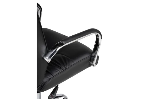 Компьютерное кресло Longer black 15261 Woodville, чёрный/искусственная кожа, ножки/металл/хром, размеры - *1280***600*660 фото 8