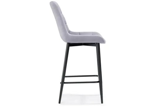 Полубарный стул Алст К серо-лиловый / черный 502123 Woodville, серый/велюр, ножки/металл/чёрный, размеры - ****500*560 фото 3