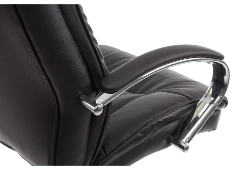 Компьютерное кресло Evora черное 1744 Woodville, чёрный/искусственная кожа, ножки/металл/хром, размеры - *1340***690*690 фото 8