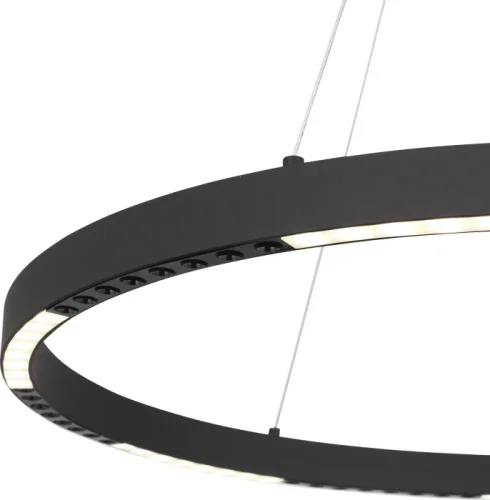 Светильник подвесной LED Parilla SL6238.433.01 ST-Luce чёрный на 1 лампу, основание чёрное в стиле современный кольца фото 2