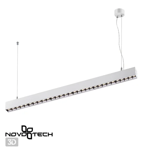Светильник подвесной LED Iter 358875 Novotech белый 1 лампа, основание белое в стиле современный минимализм линейный фото 7