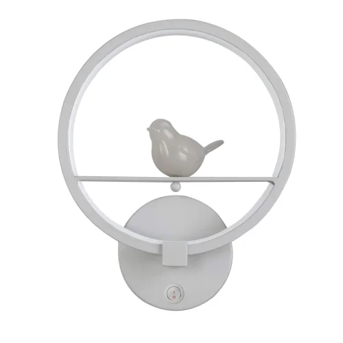 Бра с выключателем LED Passer 2062-1W Favourite белый на 1 лампа, основание белое в стиле современный птички