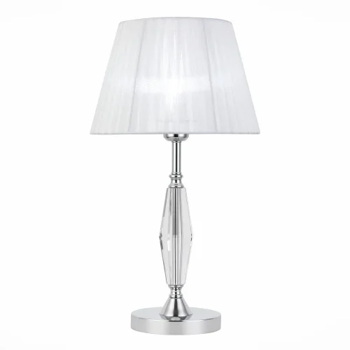 Настольная лампа Bello SL1756.104.01 ST-Luce белая серая 1 лампа, основание хром стекло металл в стиле классический 