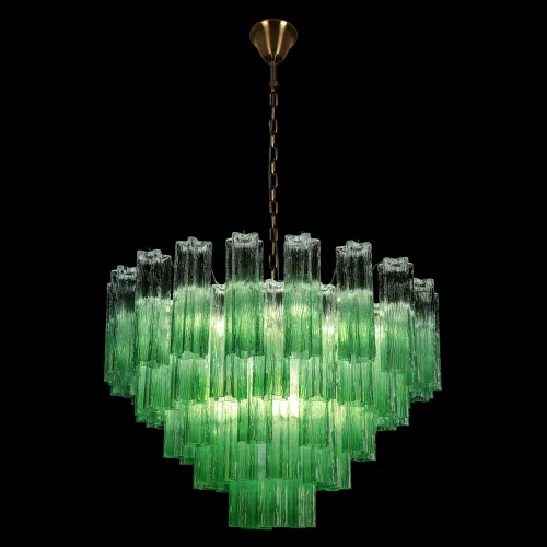 Люстра подвесная Мурано / Murano 10580/800 Clear green LOFT IT зелёная на 18 ламп, основание бронзовое в стиле арт-деко современный фото 2 Люстра подвесная Мурано / Murano 10580/800 Clear green LOFT IT зелёная на 18 ламп, основание бронзовое в стиле арт-деко современный фото 2