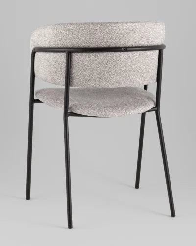 Кресло Нэлли New, буклированный велюр серый УТ000039978 Stool Group, серый/букле, ножки/металл/чёрный, размеры - ***** фото 5