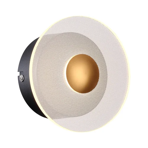 Бра LED Solskin 4317-1W Favourite прозрачный на 1 лампу, основание чёрное в стиле современный 