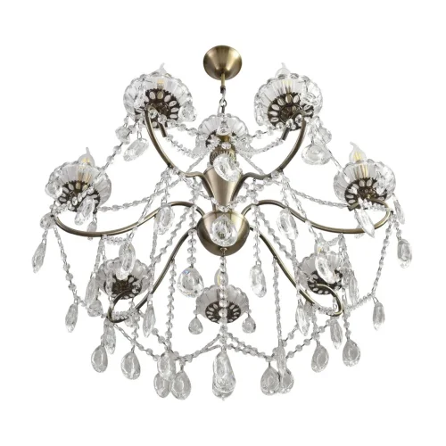 Люстра подвесная хрустальная Luina 8346/7 Lumion без плафона на 7 ламп, основание бронзовое в стиле классический фото 3