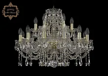 Люстра подвесная хрустальная 11.12.12+6.240.Gd.Sp Bohemia Art Classic прозрачная на 18 ламп, основание золотое в стиле классический 