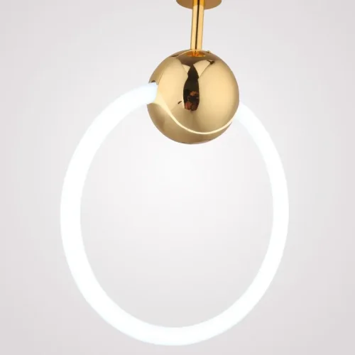 Светильник подвесной RING L D30 Розовое золото 178412-26 ImperiumLoft белый 1 лампа, основание золотое в стиле современный  фото 4