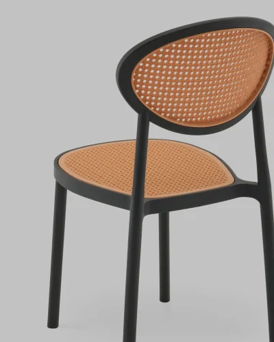 Стул Junie, пластиковый, чёрный УТ000040846 Stool Group, коричневый/пластик, ножки/металл/коричневый, размеры - *870**** фото 6