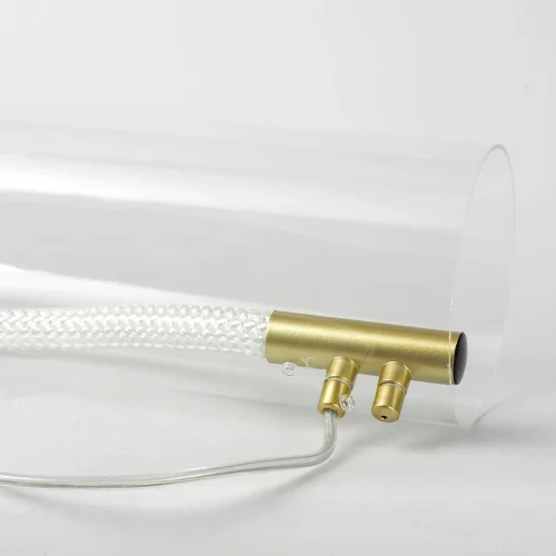 Светильник подвесной LED River LSP-7290 Lussole прозрачный 1 лампа, основание матовое золото в стиле хай-тек современный линейный фото 3