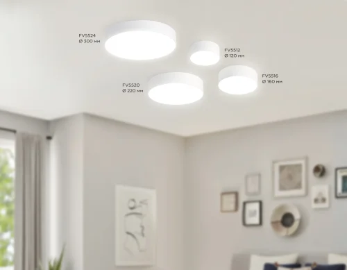 Светильник потолочный LED Air Alum FV5524 Ambrella light белый 1 лампа, основание белое в стиле современный хай-тек  фото 6