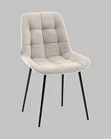 Стул Флекс N велюр бежевый УТ000041296 Stool Group, бежевый/велюр, ножки/металл/чёрный, размеры - *****