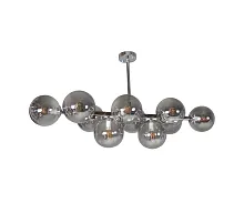 Люстра потолочная Сида 07508-10A,02(16) Kink Light серая чёрная на 10 ламп, основание хром в стиле современный молекула шар