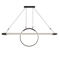 Светильник подвесной LED Spillet 4587-12P Favourite чёрный на 12 ламп, основание чёрное в стиле классический 