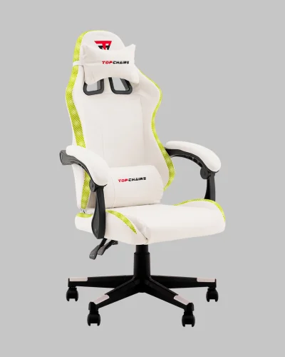 Кресло спортивное TopChairs Druid, белый УТ000039468 Stool Group, белый/экокожа, ножки/полимер/чёрный, размеры - 1170*1270**** фото 2