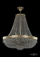 Люстра потолочная хрустальная 19273/H2/70IV G Bohemia Ivele Crystal прозрачная на 12 ламп, основание золотое в стиле классика sp