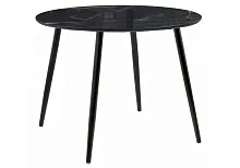 Стеклянный стол Анселм обсидиан / черный 500931 Woodville столешница чёрная из стекло