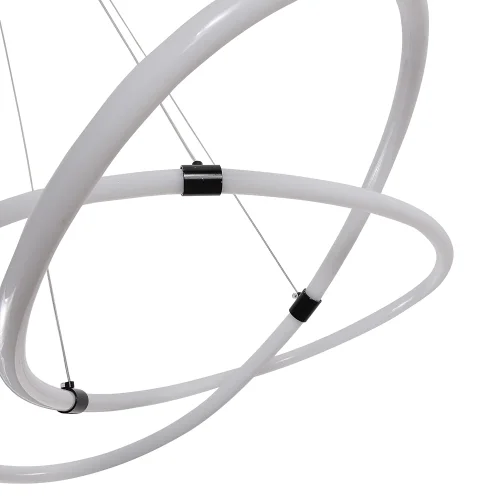 Люстра подвесная LED Vendel 4471-3P F-promo белая на 1 лампу, основание латунь в стиле современный гибкий неон фото 4