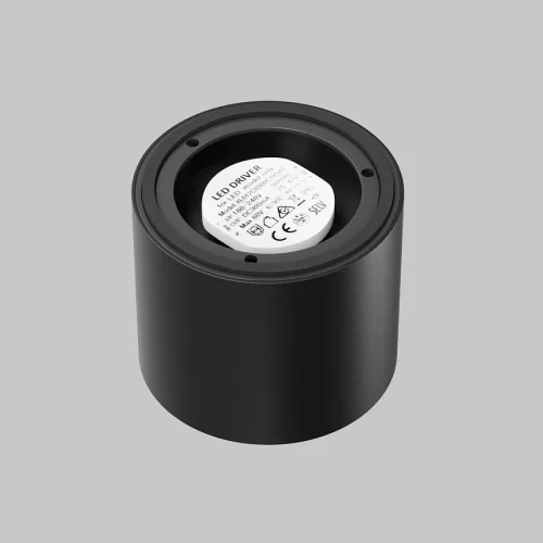 Светильник накладной LED Lens C217CL-15W3K-B Maytoni чёрный на 1 лампу, основание чёрное в стиле хай-тек современный круглый фото 3