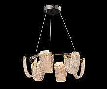 Люстра подвесная ЛЕД Иста 08065-60,36 Kink Light прозрачная на 1 лампу, основание латунь в стиле современный классический 