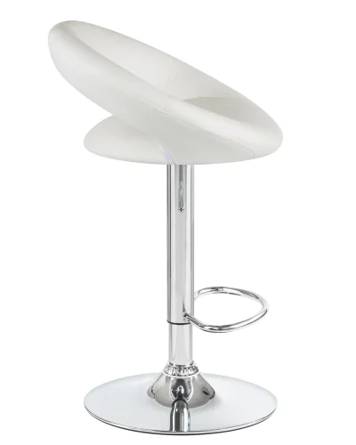 Стул барный набор 2 шт. SET-2 5001-LM MIRA , цвет сиденья белый, цвет основания хром Dobrin, /экокожа, ножки/металл/хром, размеры - 790*1020***535*470 фото 4 Стул барный набор 2 шт. SET-2 5001-LM MIRA , цвет сиденья белый, цвет основания хром Dobrin, /экокожа, ножки/металл/хром, размеры - 790*1020***535*470 фото 4