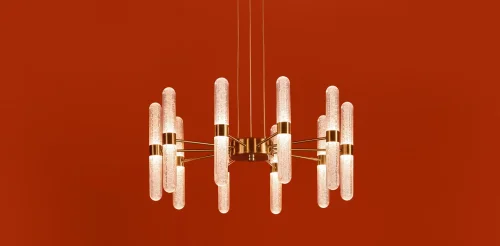 Светильник подвесной LED Alias FR2050PL-L50BS Freya прозрачный на 20 ламп, основание латунь в стиле классический фото 5 Светильник подвесной LED Alias FR2050PL-L50BS Freya прозрачный на 20 ламп, основание латунь в стиле классический фото 5