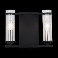 Бра Bichero SL334.401.02 ST-Luce прозрачный на 2 лампы, основание чёрное в стиле кантри 