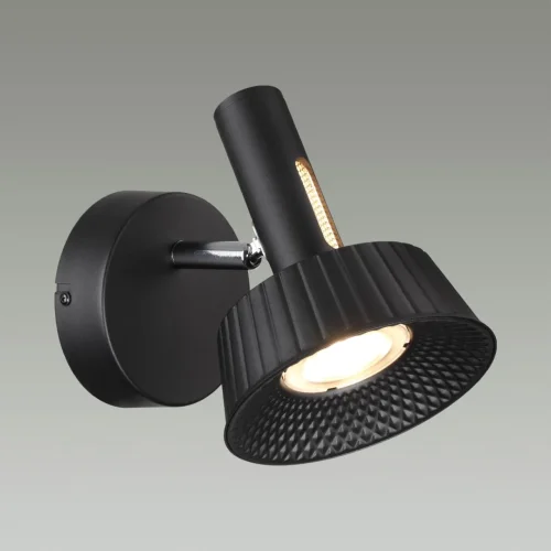 Бра LED Mali 6643/7WL Odeon Light чёрный на 1 лампу, основание чёрное в стиле хай-тек фото 5
