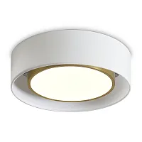 Светильник потолочный LED Cozy FR6170CL-L52BS Freya белый на 2 лампы, основание латунь в стиле современный 