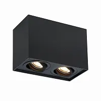 Светильник накладной Quadrus ST109.407.02 ST-Luce чёрный 2 лампы, основание чёрное в стиле хай-тек современный прямоугольный