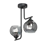 Светильник потолочный V4949-1/2PL Vitaluce чёрный серый 2 лампы, основание чёрное в стиле арт-деко шар