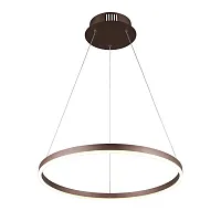 Люстра подвесная LED Cianciana OML-19203-54 Omnilux белая на 1 лампа, основание коричневое в стиле хай-тек кольца