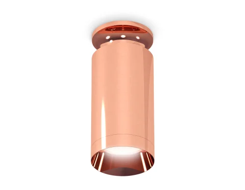 Светильник накладной Techno Spot XS XS6326080 Ambrella light розовый золотой 1 лампа, основание золотое в стиле хай-тек современный круглый