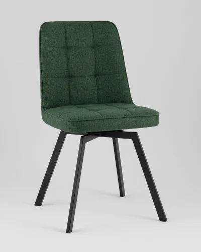 Стул Pleid, вращающийся, зеленый, сиденье УТ000040525 Stool Group, зелёный/рогожка, ножки/металл/чёрный, размеры - *855****