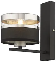 Бра 294-101-01 Velante чёрный хром 1 лампа, основание чёрное в стиле современный 